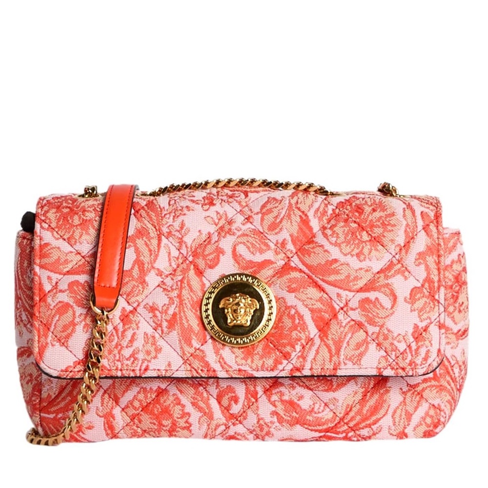 Versace La Medusa baroque Barocco logo monogram leather crossbody bag NEW